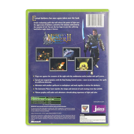 Night Caster II Equinox for Microsoft Xbox - Case back cover - Product gallery.