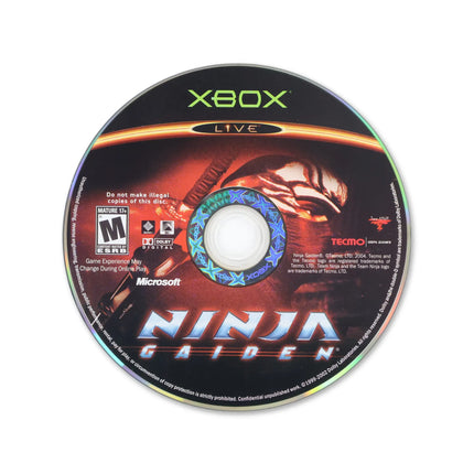 Ninja Gaiden for Microsoft Xbox - Disc front with label - Game only.
