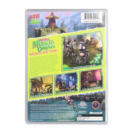 Oddworld Munch's Oddysee [Platinum Hits] for Microsoft Xbox - Case back cover - Product gallery.