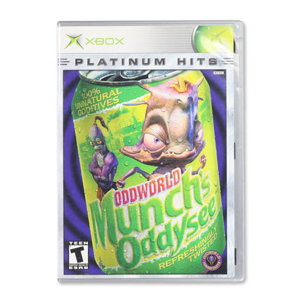 Oddworld Munch's Oddysee [Platinum Hits] for Microsoft Xbox - Case front cover - Complete in box or case and game.