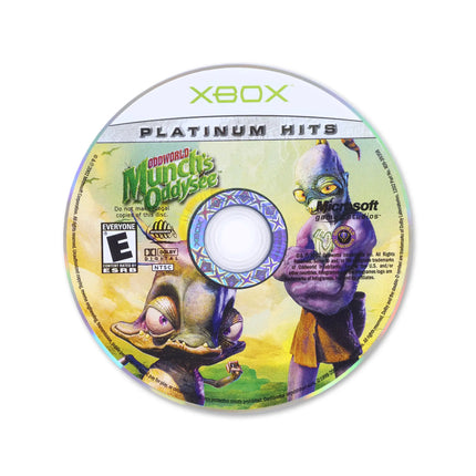 Oddworld Munch's Oddysee [Platinum Hits] for Microsoft Xbox - Disc front with label - Game only.