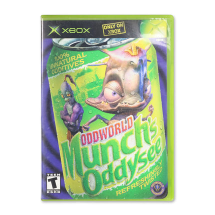 Oddworld Munch's Oddysee for Microsoft Xbox - Case front cover - Complete in box or case and game.