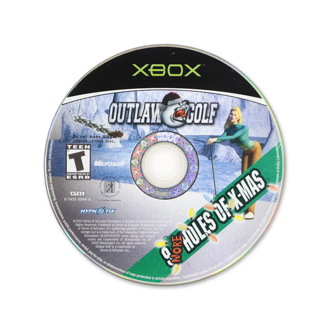 Outlaw Golf: 9 More Holes of X-Mas for Microsoft Xbox - Disc front with label - Game only.