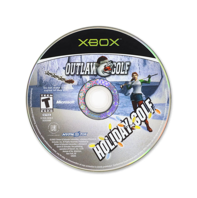 Outlaw Golf: Holiday Golf for Microsoft Xbox - Disc front with label - Game only.