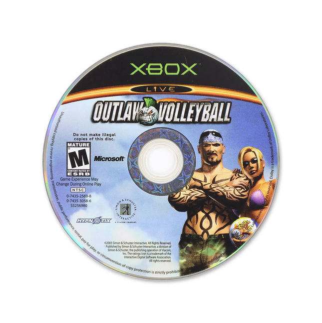 Outlaw Volleyball for Microsoft Xbox - Disc front with label - Game only.
