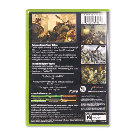 Painkiller Hell Wars for Microsoft Xbox - Case back cover - Product gallery.
