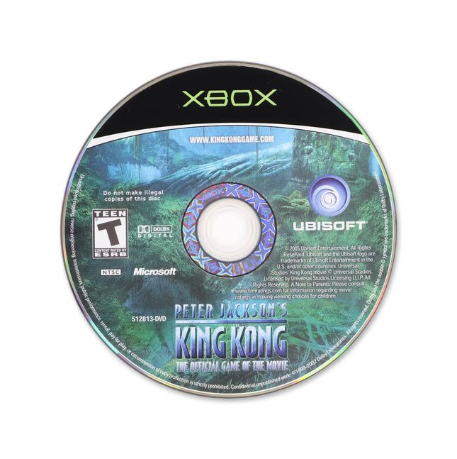 Peter Jackson's King Kong for Microsoft Xbox - Disc front with label - Game only.