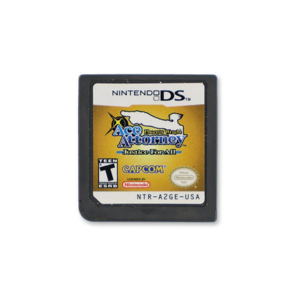 Phoenix Wright: Ace Attorney Justice For All for Nintendo DS - Cartridge front with label - Game only.