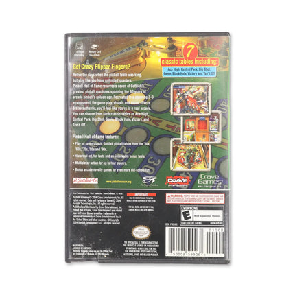 Pinball Hall of Fame The Gottlieb Collection for Nintendo GameCube - Case back cover - Product gallery.