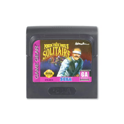 Poker Face Paul's Solitaire for gg - Cartridge front with label - Game only.