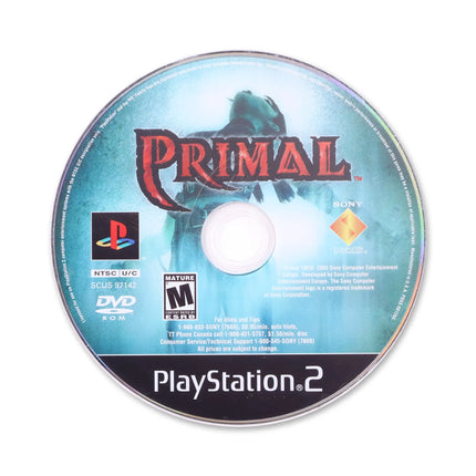 Primal for Sony PlayStation 2 - Disc front with label - Game only.