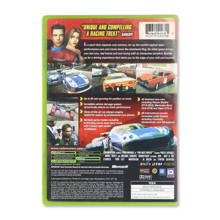 Pro Race Driver for Microsoft Xbox - Case back cover - Product gallery.