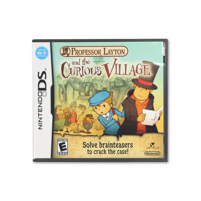 Professor Layton and the Curious Village for Nintendo DS - Box front - Complete in box or box and game.