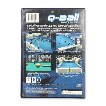 Q-Ball Billiards Master for Sony PlayStation 2 - Case back cover - Product gallery.