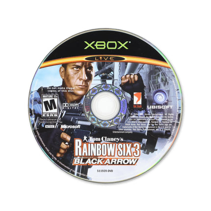 Rainbow Six 3 Black Arrow for Microsoft Xbox - Disc front with label - Game only.