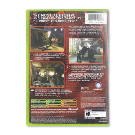 Rainbow Six 3 for Microsoft Xbox - Case back cover - Product gallery.