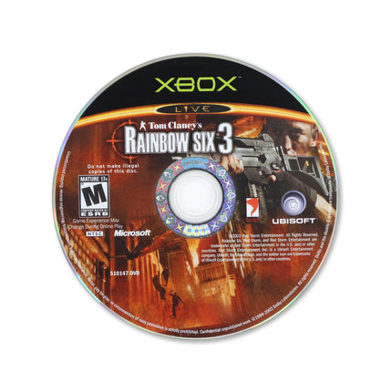 Rainbow Six 3 for Microsoft Xbox - Disc front with label - Game only.