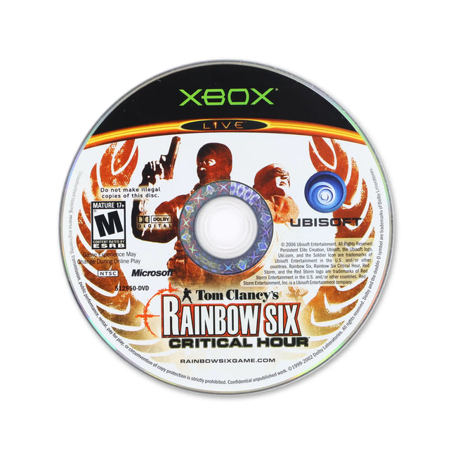Rainbow Six Critical Hour for Microsoft Xbox - Disc front with label - Game only.