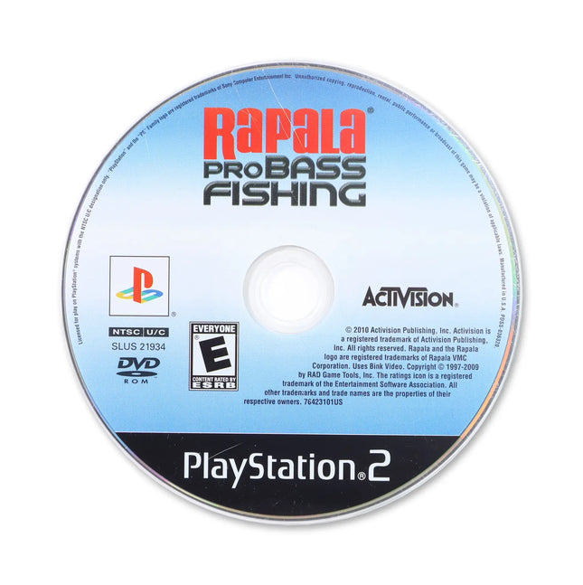 Rapala Pro Bass Fishing 2010 for Sony PlayStation 2 - Disc front with label - Game only.