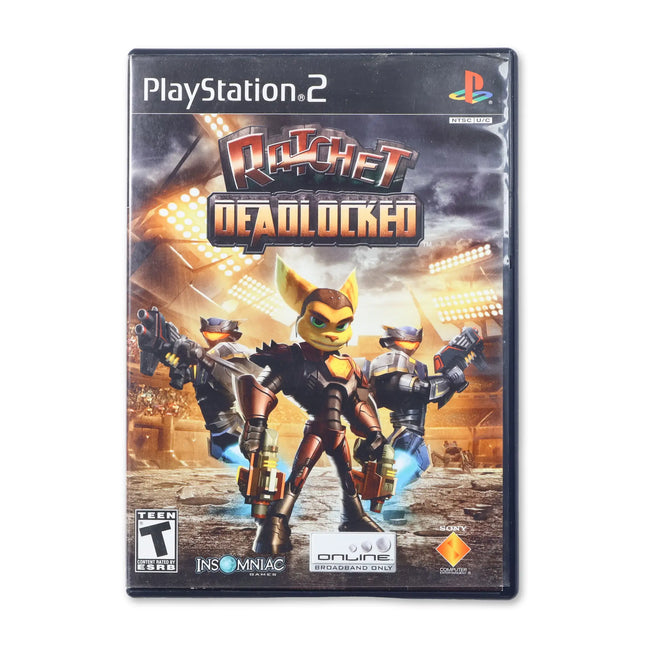 Ratchet Deadlocked for Sony PlayStation 2 - Case front cover - Complete in box or case and game.