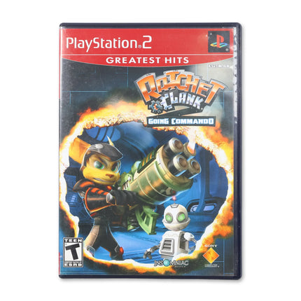 Ratchet & Clank Going Commando [Greatest Hits] for Sony PlayStation 2 - Case front cover - Complete in box or case and game.
