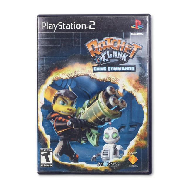 Ratchet & Clank Going Commando for Sony PlayStation 2 - Case front cover - Complete in box or case and game.