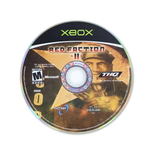 Red Faction II for Microsoft Xbox - Disc front with label - Game only.
