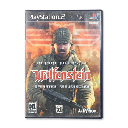 Return to Castle Wolfenstein for Sony PlayStation 2 - Case front cover - Complete in box or case and game.