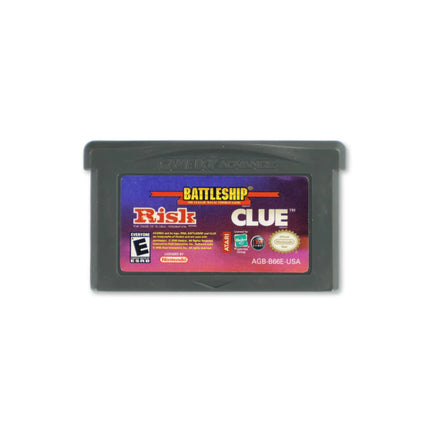 Risk / Battleship / Clue for Nintendo Game Boy Advance - Cartridge front with label - Game only.