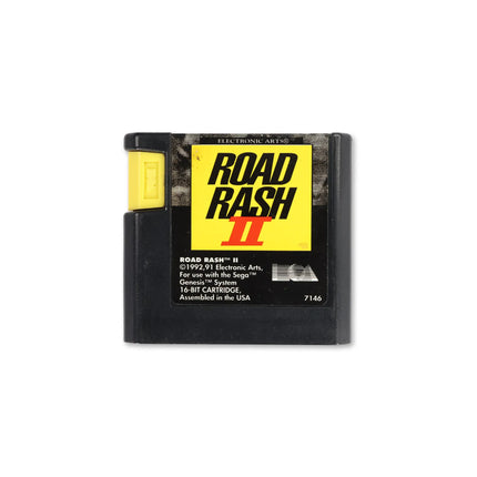 Road Rash II for Sega Genesis - Cartridge front with label - Game only.