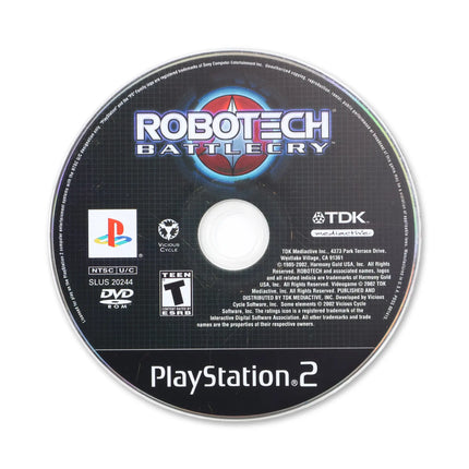 Robotech Battlecry for Sony PlayStation 2 - Disc front with label - Game only.