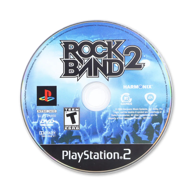 Rock Band 2 (game only) for Sony PlayStation 2 - Disc front with label - Game only.