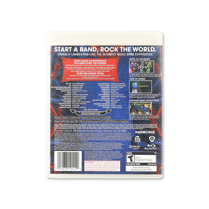 Rock Band 2 (game only) for PlayStation 3 - Box back - Product gallery.