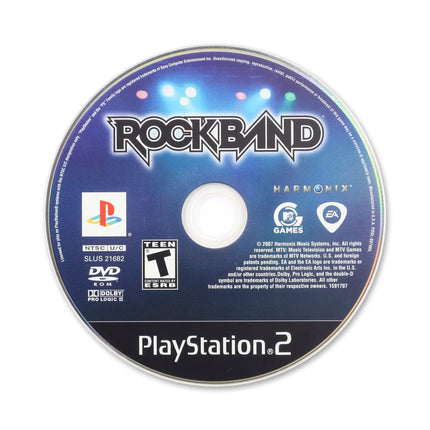 Rock Band for Sony PlayStation 2 - Disc front with label - Game only.