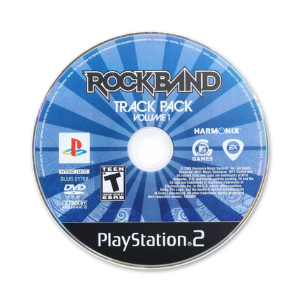 Rock Band Track Pack Volume 1 for Sony PlayStation 2 - Disc front with label - Game only.
