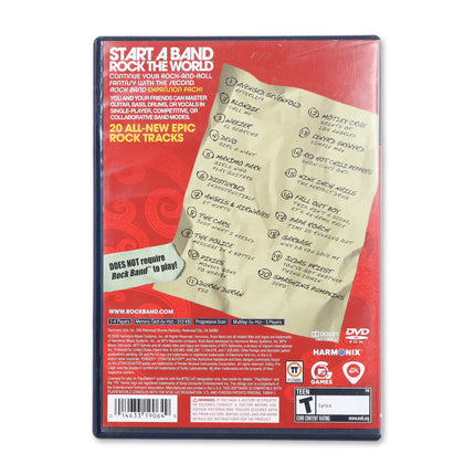 Rock Band Track Pack Volume 2 for Sony PlayStation 2 - Case back cover - Product gallery.