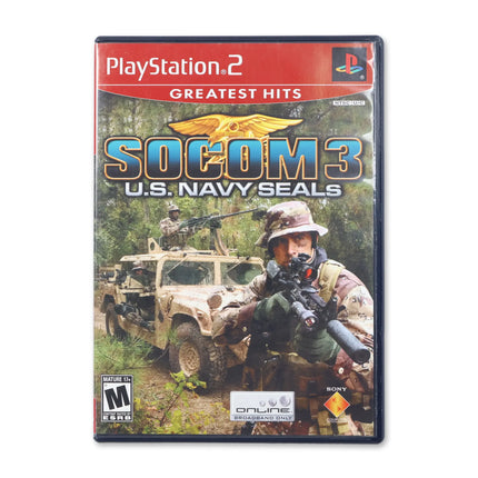 SOCOM 3 US Navy Seals [Greatest Hits] for Sony PlayStation 2 - Case front cover - Complete in box or case and game.