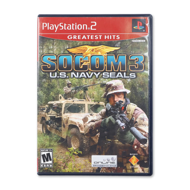 SOCOM 3 US Navy Seals [Greatest Hits] for Sony PlayStation 2 - Case front cover - Complete in box or case and game.