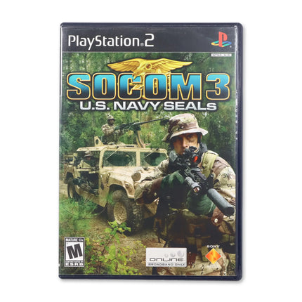 SOCOM 3 US Navy Seals for Sony PlayStation 2 - Case front cover - Complete in box or case and game.