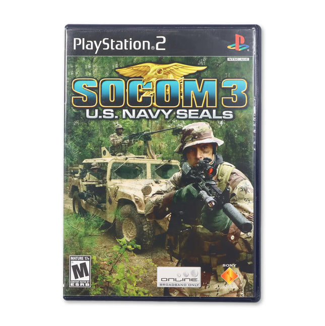 SOCOM 3 US Navy Seals for Sony PlayStation 2 - Case front cover - Complete in box or case and game.