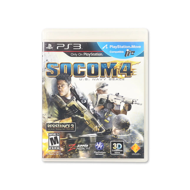 SOCOM 4: US Navy SEALs for PlayStation 3 - Box front - Complete in box or box and game.