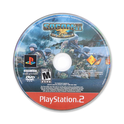 SOCOM II US Navy Seals [Greatest Hits] for Sony PlayStation 2 - Disc front with label - Game only.