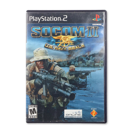 SOCOM II US Navy Seals for Sony PlayStation 2 - Case front cover - Complete in box or case and game.
