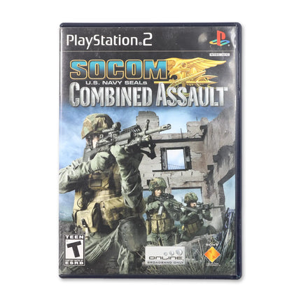 SOCOM US Navy Seals Combined Assault for Sony PlayStation 2 - Case front cover - Complete in box or case and game.