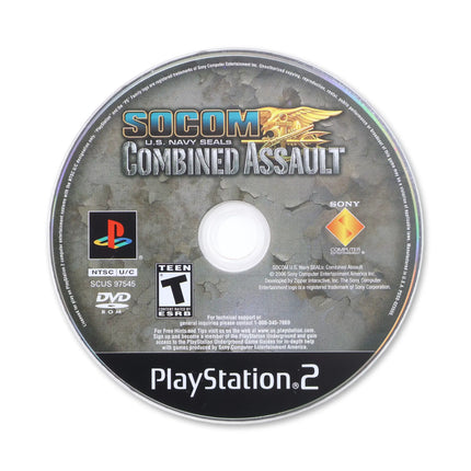 SOCOM US Navy Seals Combined Assault for Sony PlayStation 2 - Disc front with label - Game only.
