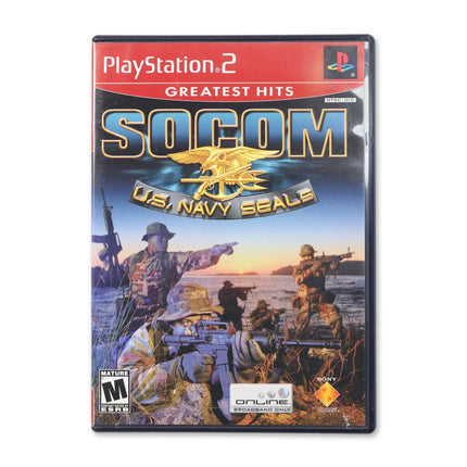 SOCOM US Navy Seals [Greatest Hits] for Sony PlayStation 2 - Case front cover - Complete in box or case and game.