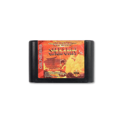 Samurai Shodown for Sega Genesis - Cartridge front with label - Game only.