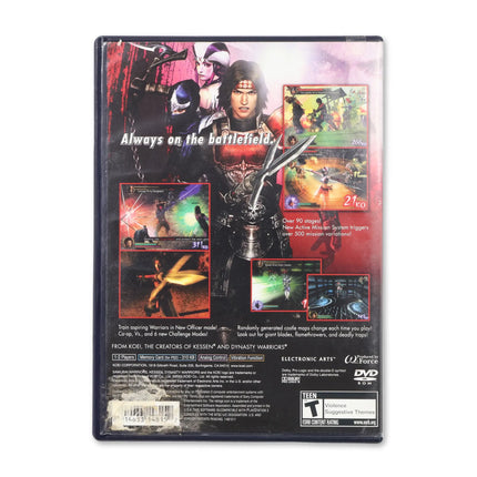 Samurai Warriors for Sony PlayStation 2 - Case back cover - Product gallery.