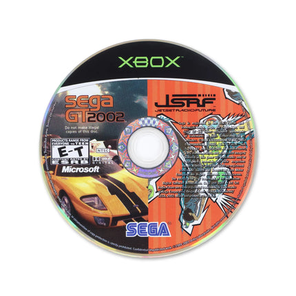 Sega GT 2002 & JSRF for Microsoft Xbox - Disc front with label - Game only.