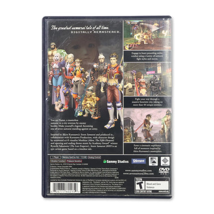 Seven Samurai for Sony PlayStation 2 - Case back cover - Product gallery.